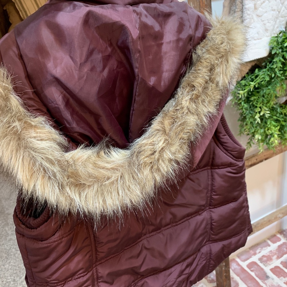 Burgundy vest